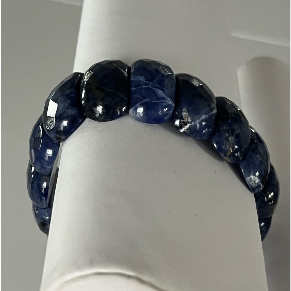 Natural Sodalite Bracelet | Dark Blue View 4